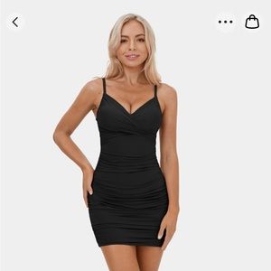 Ruched mini dress